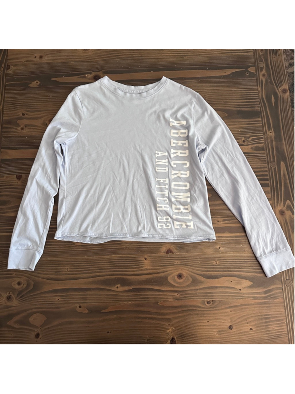 Abercrombie & Fitch Girls Long Sleeve Tee 13/14 Blue Logo